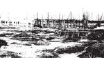 An old black and white picture of Kalurghat factory construction in Chittagong, Bangladesh in 1962.